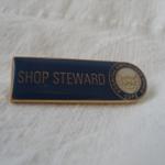 Shop Steward (blue) pin 90920 $3.25